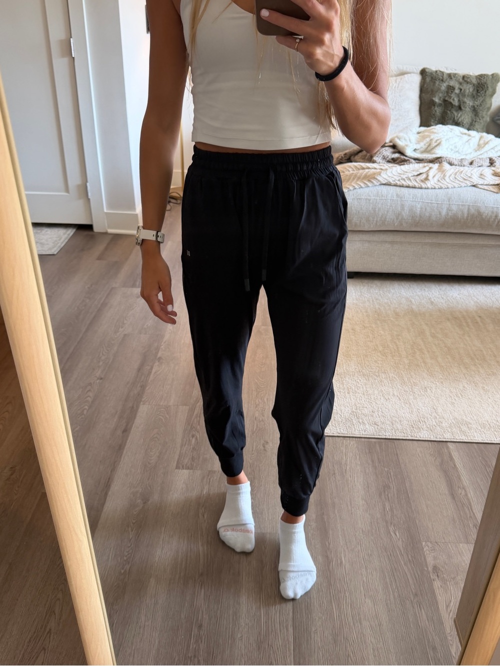 Black Jogger Pants - Casual Elastic Waist